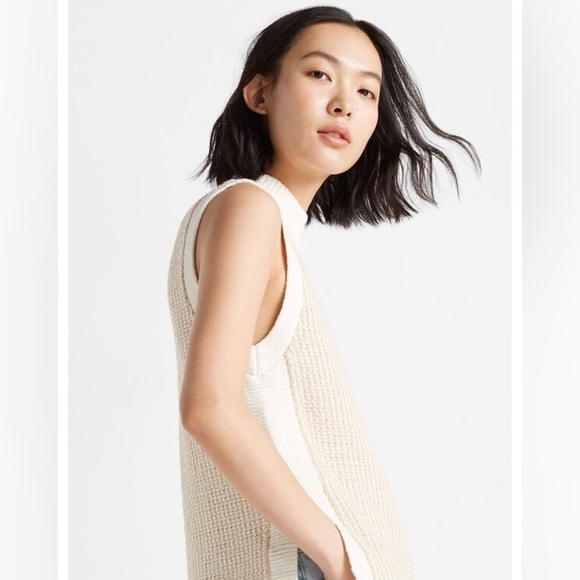 Club Monaco | Stitchy Tunic Tank | Khaki Multi | Size XS - Picture 2 of 10